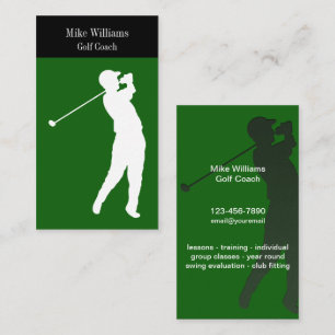 Golf Coach Theme Visitekaartjes
