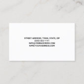 Golf Coach Trainer Eenvoudig Ontwerp Witte Kaart Visitekaartje (Achterkant)