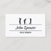 Golf Coach Trainer Eenvoudig Ontwerp Witte Kaart Visitekaartje (Voorkant)