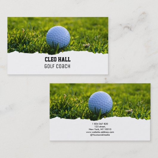 Golf Coach-Visitekaartje Visitekaartje (Voorkant / Achterkant)