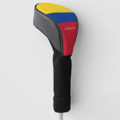 Golf Colombia en Colombiaanse vlag /Golf Clubs Hoe Golfheadcover (Schuin)
