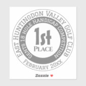 Golf Competition Prize Sticker (Vel)