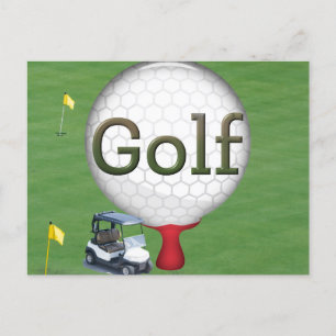 Golf Composite Ball Cart Flags Briefkaart