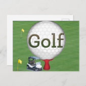 Golf Composite Ball Cart Flags Briefkaart (Voorkant / Achterkant)