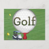 Golf Composite Ball Cart Flags Briefkaart (Voorkant)