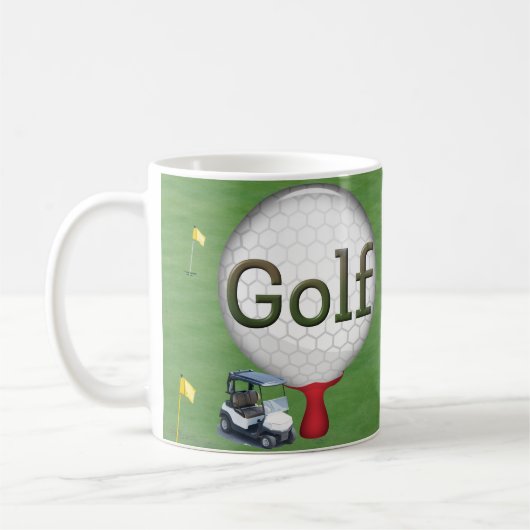 Golf Composite Ball Cart Flags Koffiemok (Links)