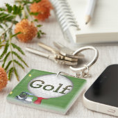 Golf Composite Ball Cart Flags Sleutelhanger (Voorkant Rechts)