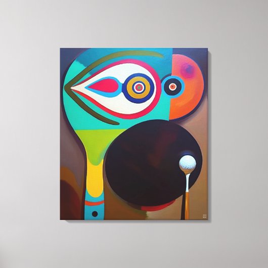 Golf Compositie - Grote schilderij Canvas Print (Voorkant)