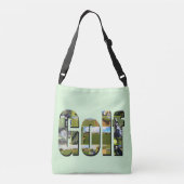 Golf Composition Afbeelding Logo, Crossbody Tas (Achterkant)
