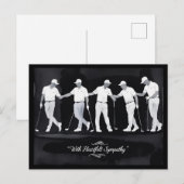 Golf condoleance “Met oprechte deelneming.” Briefkaart (Voorkant / Achterkant)