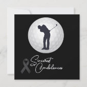 Golf condoleances voor de vrouw golfer kaart (Voorkant)