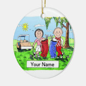 Golf Couple Keramisch Ornament (Links)
