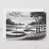 Golf Couple Wedding Rehearsal Kaart (Achterkant)