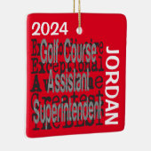 Golf Course Assistant Superintendent Buitengewoon Keramisch Ornament (Rechts)
