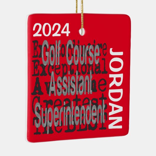 Golf Course Assistant Superintendent Buitengewoon Keramisch Ornament (Rechts)