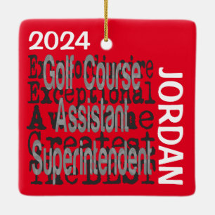 Golf Course Assistant Superintendent Buitengewoon Keramisch Ornament