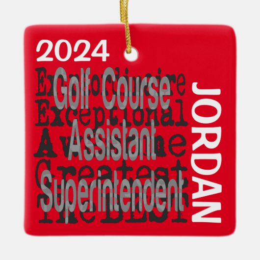 Golf Course Assistant Superintendent Buitengewoon Keramisch Ornament (Voorkant)