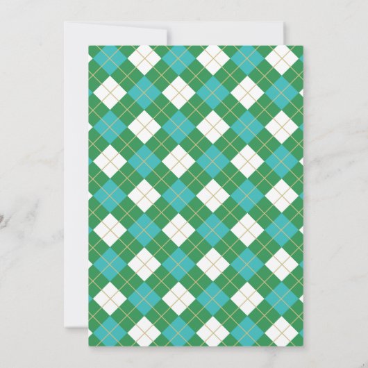 Golf Course Birthday Party Kaart (Achterkant)