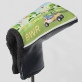 Golf Course Cart Women Monogram Name Golfheadcover (3/4 voorkant)