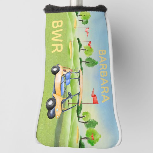 Golf Course Cart Women Monogram Name Golfheadcover (Draai 90)