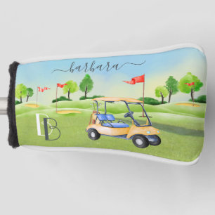 Golf Course Cart Women Monogram Name Putter Golfheadcover