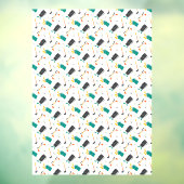 Golf Course Clubs Tees Bag Sports Pattern Large Raamsticker (Vel 3)