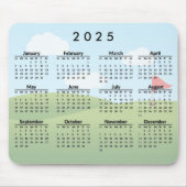 Golf Course Design 2025 Kalender Mousepad Muismat (Voorkant)