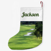 Golf Course en Sand Traps Kleine Kerstsok (Achterkant)