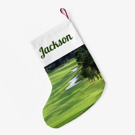 Golf Course en Sand Traps Kleine Kerstsok (Achterkant (Hangend))