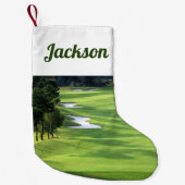 Golf Course en Sand Traps Kleine Kerstsok (Voorkant)