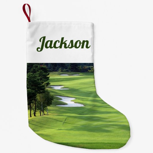 Golf Course en Sand Traps Kleine Kerstsok (Voorkant)