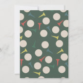 Golf Course Fairway Flag Kid's Birthday Par-Tee Kaart (Achterkant)