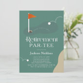 Golf Course Fairway Flag Retirement Par-Tee Kaart (Staand voorkant)