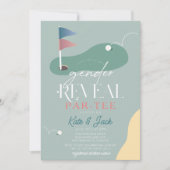 Golf Course Fairway Gender Reveal Par-Tee Kaart (Voorkant)
