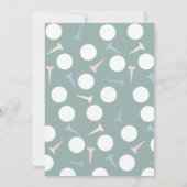 Golf Course Fairway Gender Reveal Par-Tee Kaart (Achterkant)