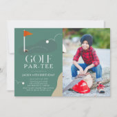 Golf Course Fairway Photo Kid's Birthday Par-Tee Kaart (Voorkant)