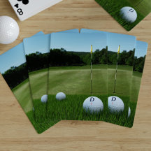 Golf Course Foto Golfing Dad Monogram Golfer