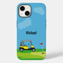 Golf Course Golf Cart Cartoon gepersonaliseerd