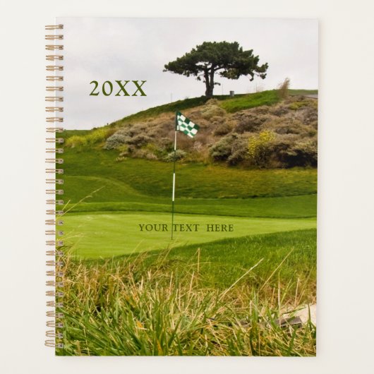 Golf Course Golfer Fotografie op maat Planner (Voorkant)