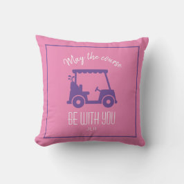 Golf Course Golfer Quote Cute Golf Cart Gepersonal Kussen
