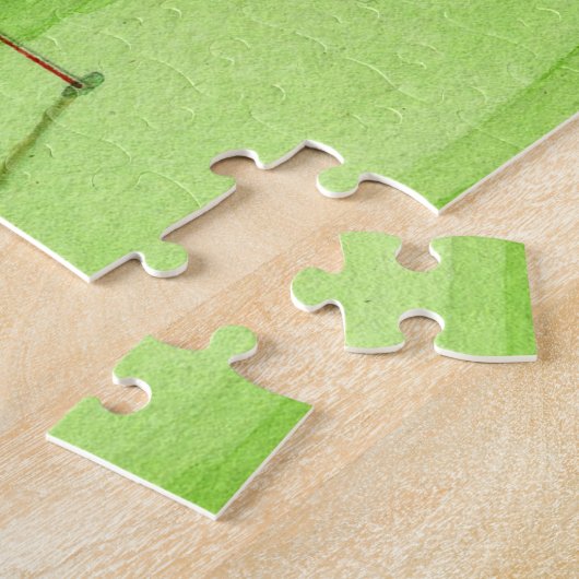 Golf Course Green Illustration Legpuzzel (Zijkant)