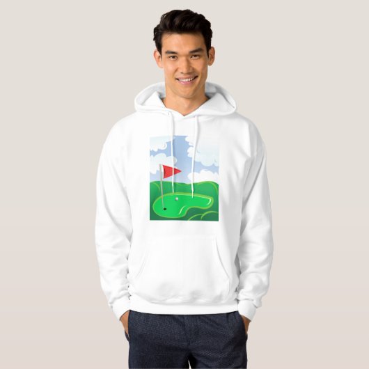 Golf Course Green Mannen Hoodie (Voorkant volledig)