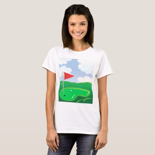 Golf Course Green Womens T-Shirt (Voorkant volledig)