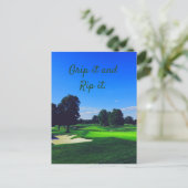 Golf Course Grip it and Rip it Briefkaart (Staand voorkant)