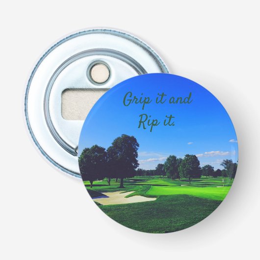 Golf Course Grip it and Rip it Button Flesopener (Voorkant)