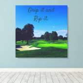 Golf Course Grip it and Rip it Canvas Afdruk (Insitu (Houten vloer))