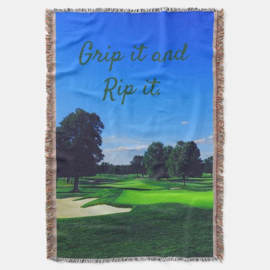 Golf Course Grip it and Rip it Deken (Voorkant Verticaal)