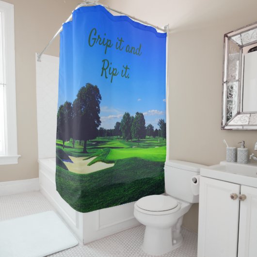Golf Course Grip it and Rip it Douchegordijn (In situ)