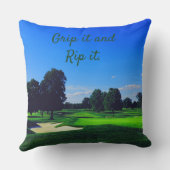 Golf Course Grip it and Rip it Kussen (Achterkant)