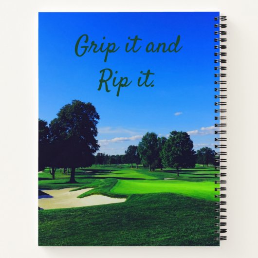 Golf Course Grip it and Rip it Notitieboek (Achterkant)